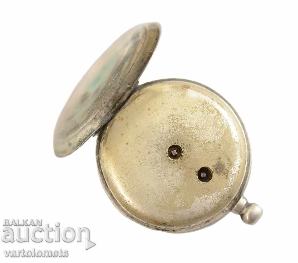 Δημοπρασία Αντίκα Ασημένιο Ρολόι Τσέπης - Δεν λειτουργεί