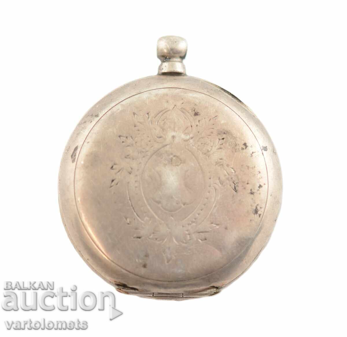 Παράδοση Αντίκα Ασημένιο Ρολόι Τσέπης - Δεν λειτουργεί