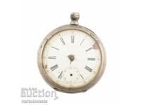 Ceas de buzunar argintiu antic - nu funcționează