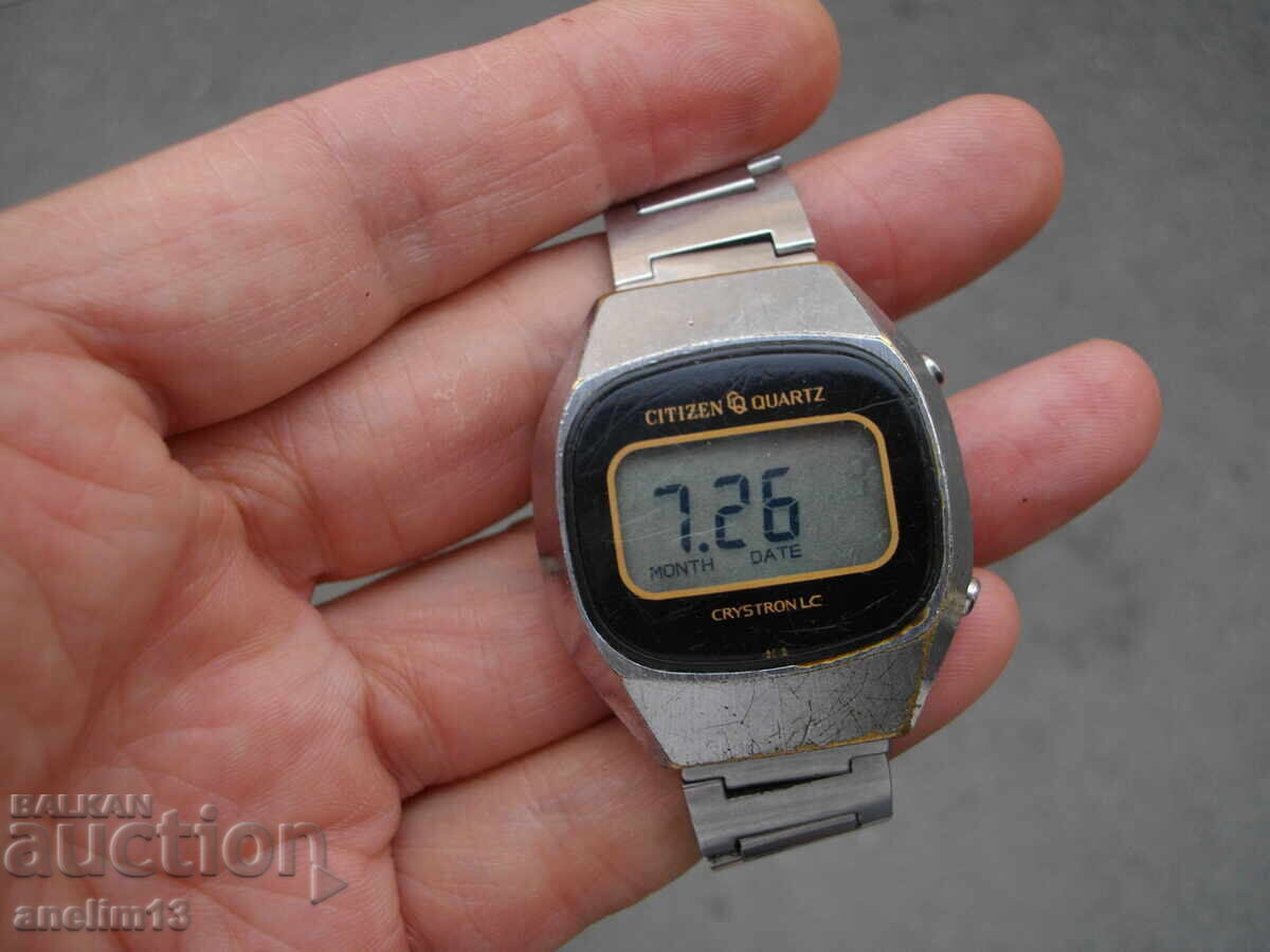 Аукцион КОЛЕКЦИОНЕРСКИ  РЕТРО ЕЛЕКТРОНЕН CITIZEN CRYSTRON LC