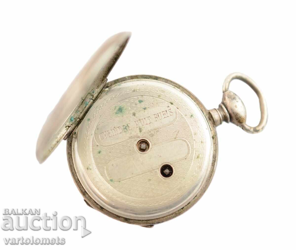 Auction  Antique Silver Pocket Watch - Not Working