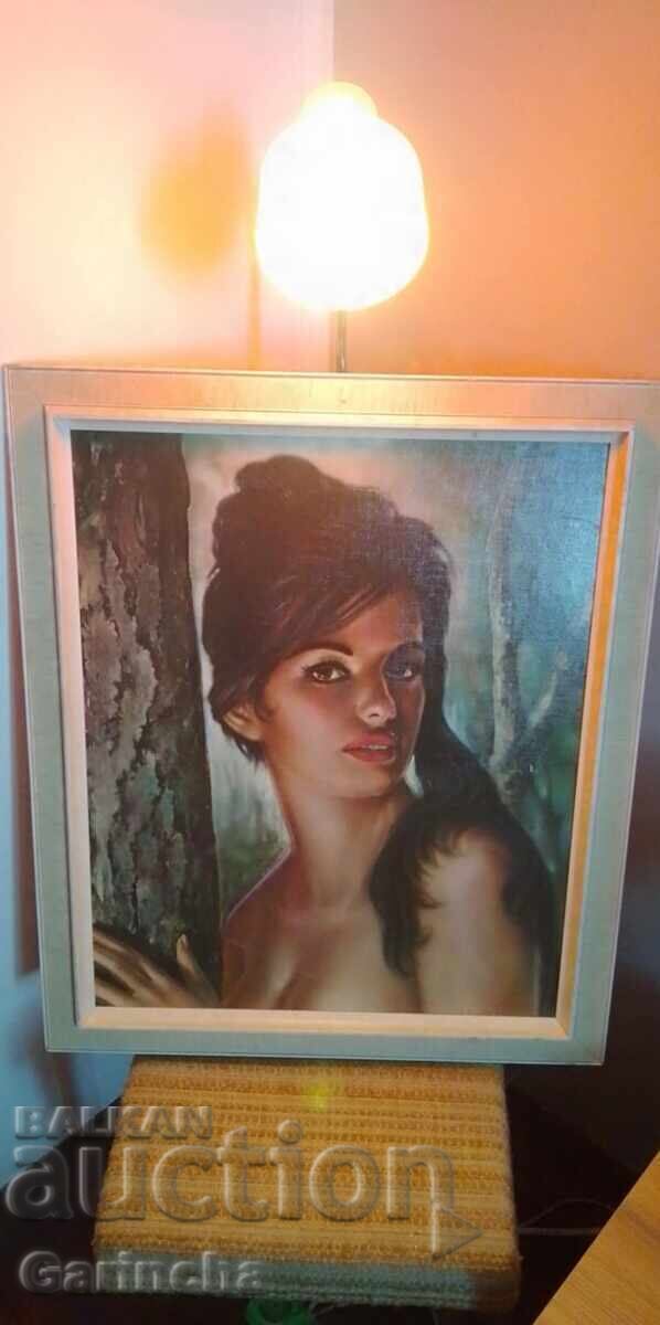 Painting, woman 60/50 reproduction