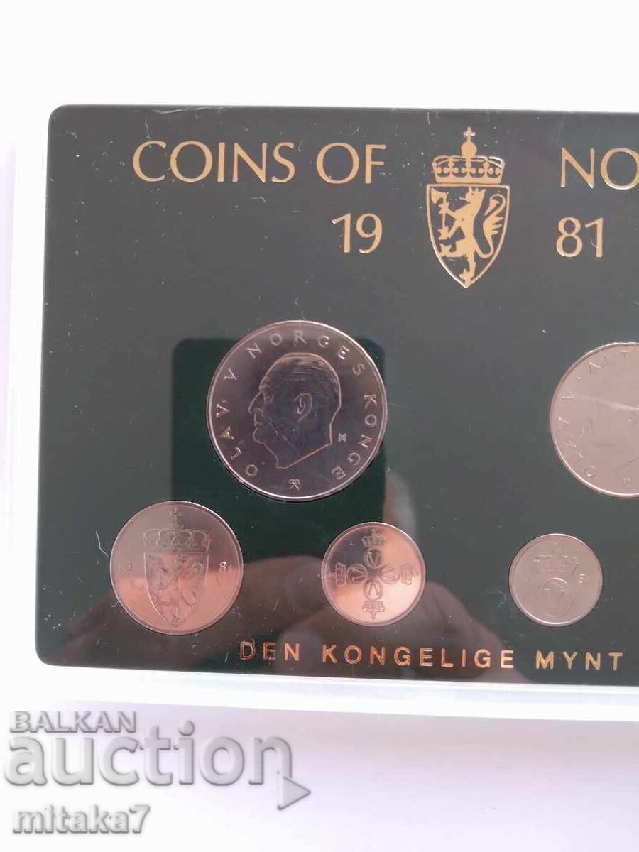 Set monede, Norvegia, 1981 cu preț € 8.00 | 15.65 BGN