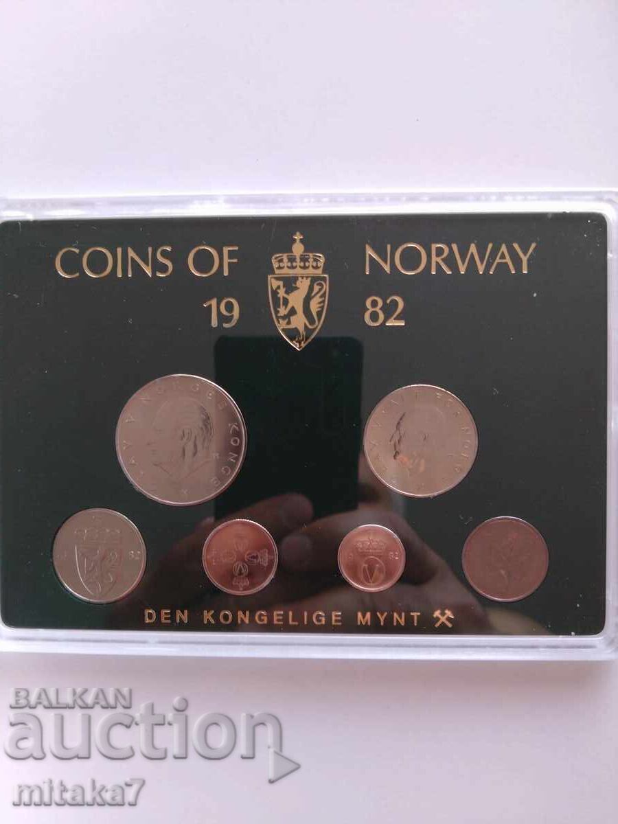Set of coins, Norway, 1982