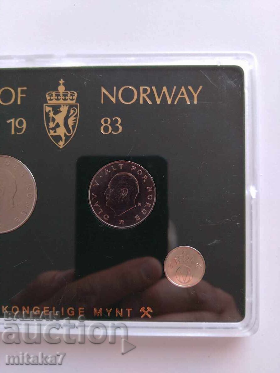 Сет монети, Норвегия, 1983г. с цена 14.00 лв. | € 7.16 Сет монети, Норвегия, 1983г. с цена 14.00 лв. | € 7.16