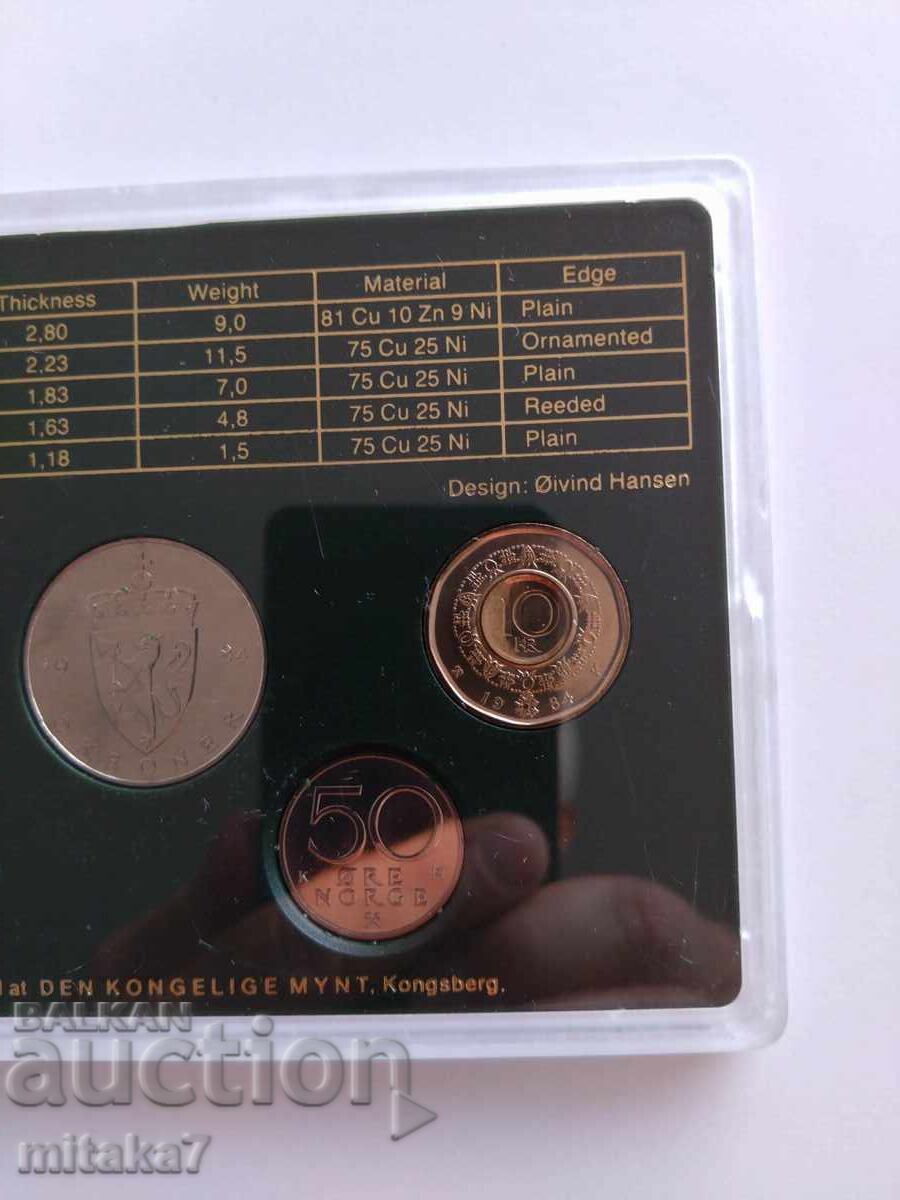 Сет монети, Норвегия, 1984г. - 7