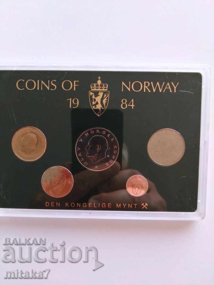 Сет монети, Норвегия, 1984г.