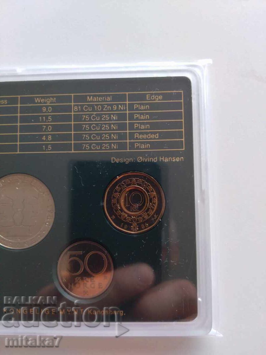 Set de monede, Norvegia, 1986 - 6 Set de monede, Norvegia, 1986 - 6