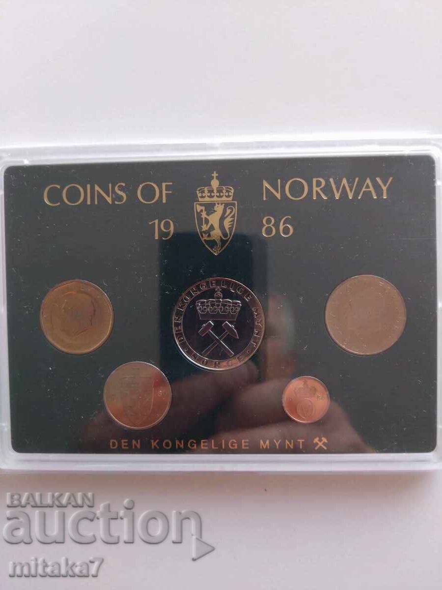 Set de monede, Norvegia, 1986 Set de monede, Norvegia, 1986