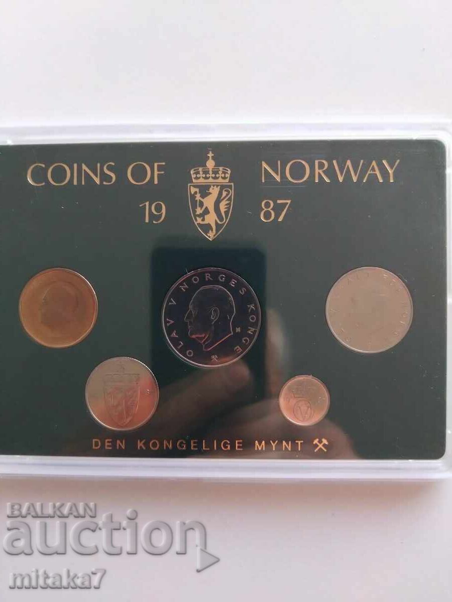 Сет монети, Норвегия, 1987г. Сет монети, Норвегия, 1987г.