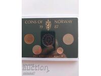 Сет монети, Норвегия, 1987г.