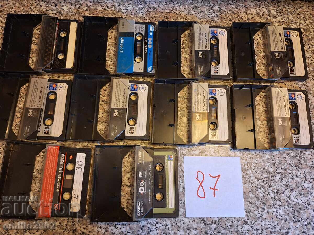 Κασέτες ήχου 10τμχ 87 με τιμή 9.00 BGN | € 4.60