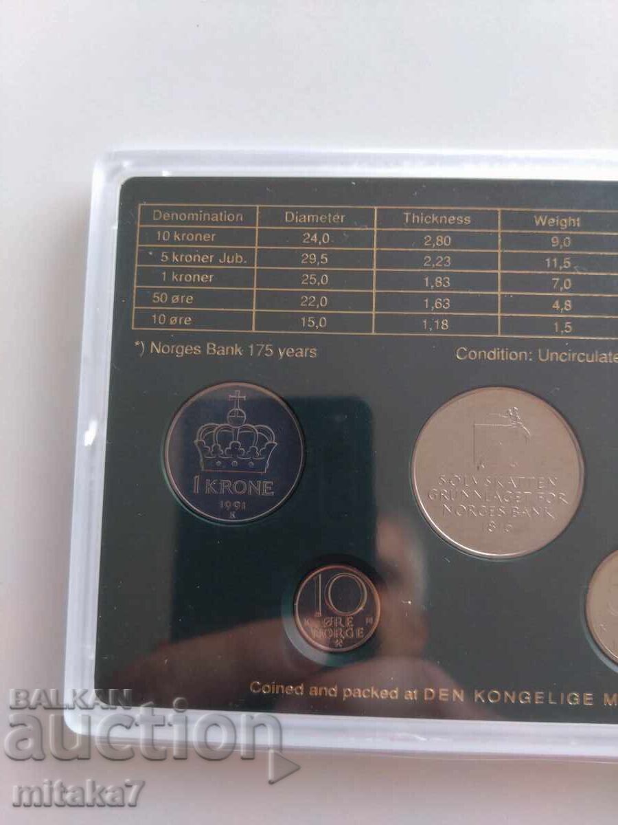 Set monede, Norvegia, 1991 - 5