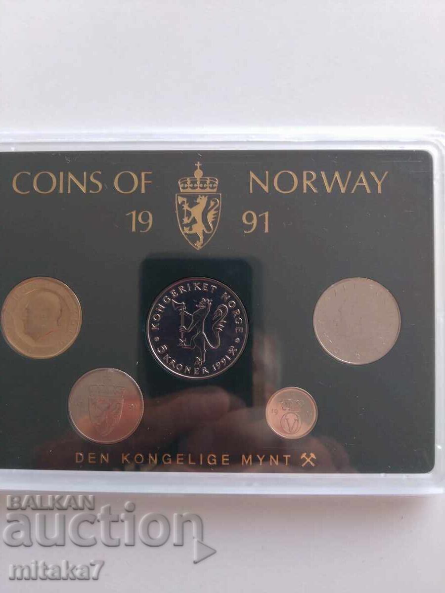 Set monede, Norvegia, 1991 Set monede, Norvegia, 1991