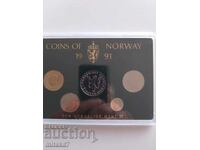 Сет монети, Норвегия, 1991г.