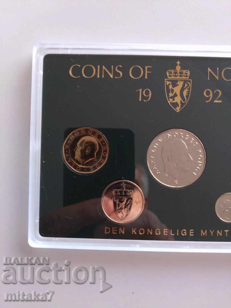 Сет монети, Норвегия, 1992г. с цена 14.00 лв. | € 7.16 Сет монети, Норвегия, 1992г. с цена 14.00 лв. | € 7.16