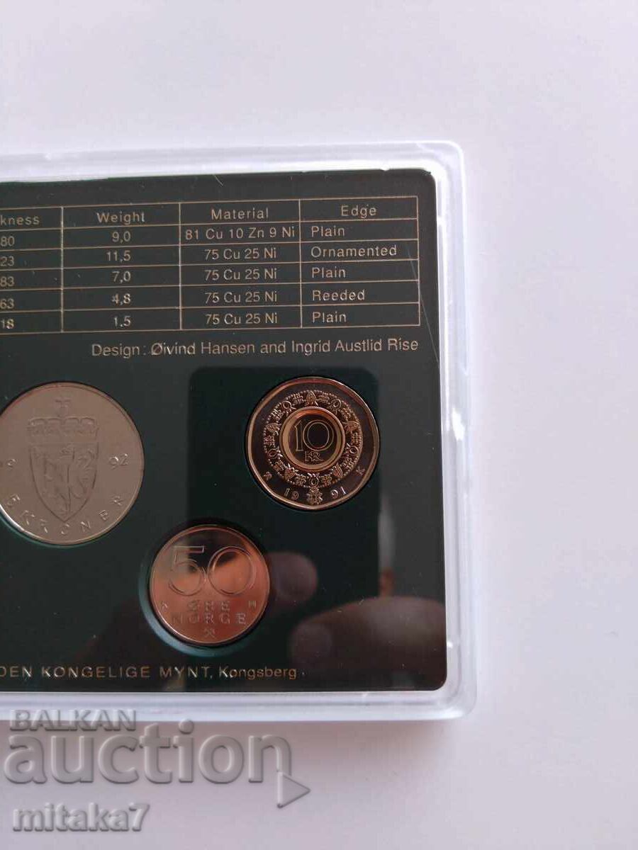 Сет монети, Норвегия, 1992г. - 6 Сет монети, Норвегия, 1992г. - 6