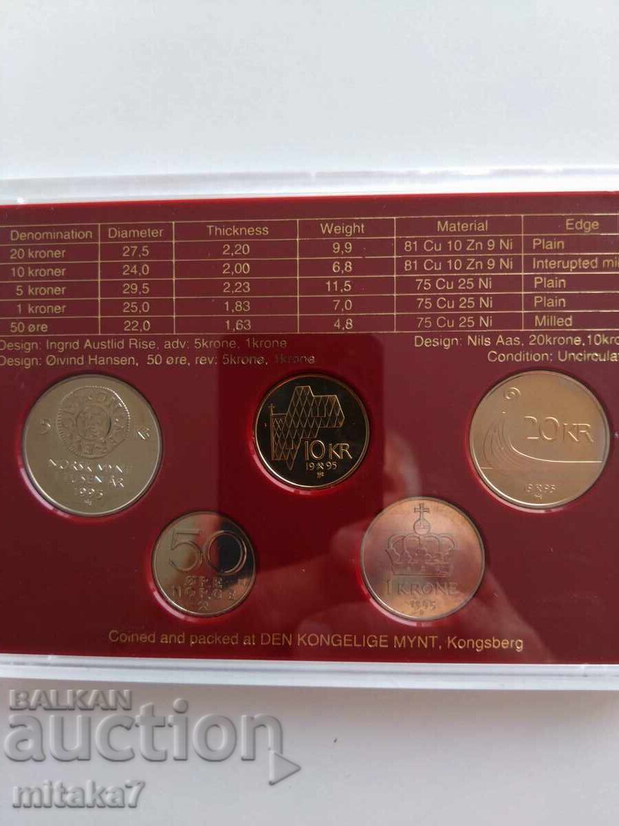Доставка на Сет монети, Норвегия, 1995г. Доставка на Сет монети, Норвегия, 1995г.