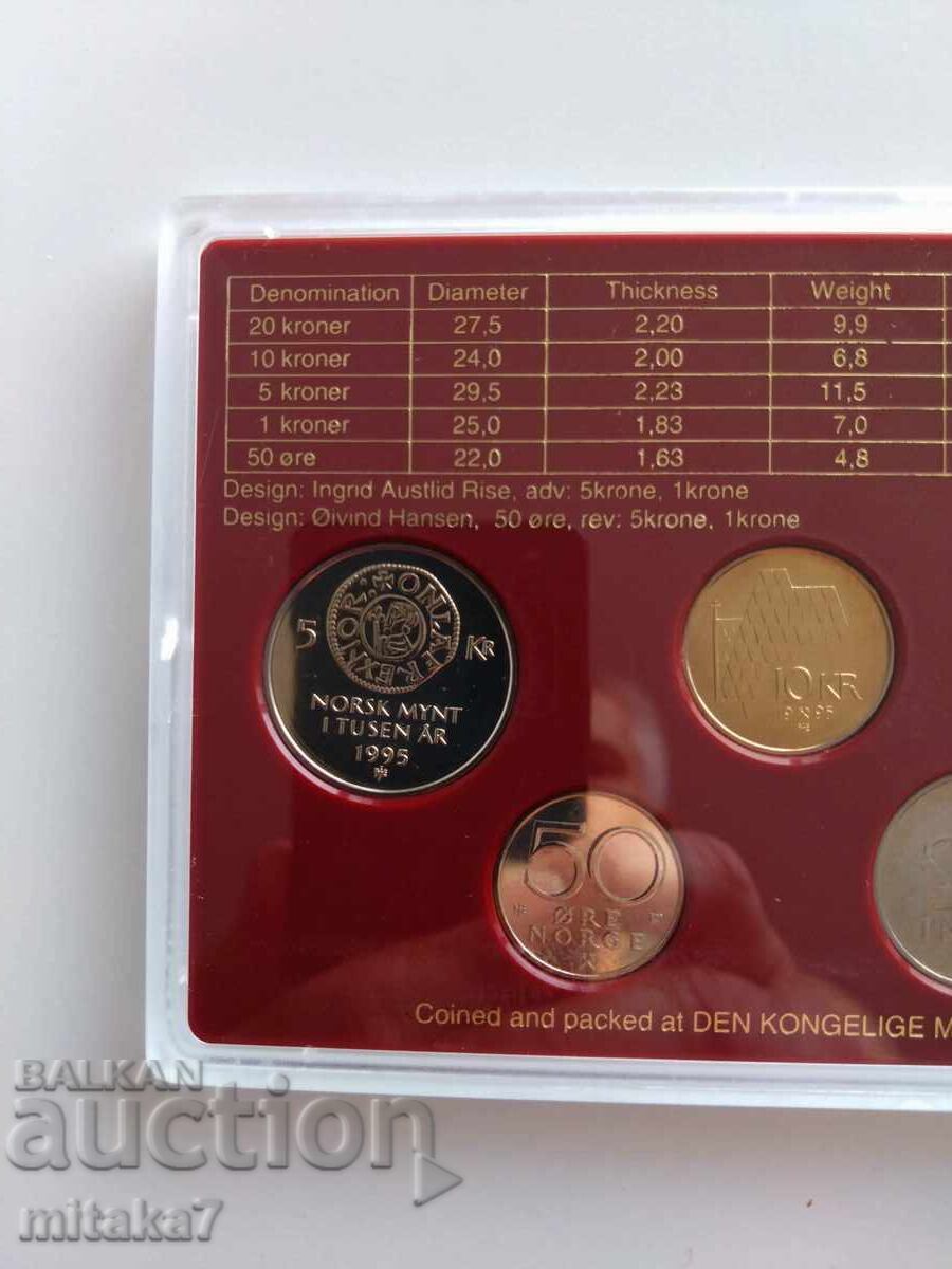 Set of coins, Norway, 1995 - 5 Set of coins, Norway, 1995 - 5