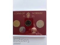 Set of coins, Norway, 1995