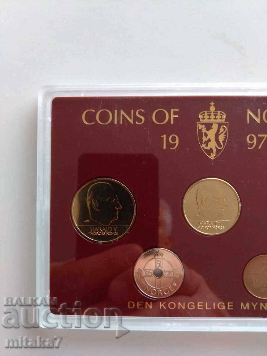 Сет монети, Норвегия, 1997г. с цена 16.00 лв. | € 8.18