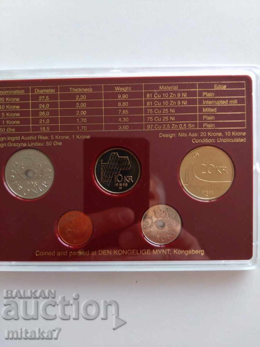 Livrarea Set de monede, Norvegia, 1998.