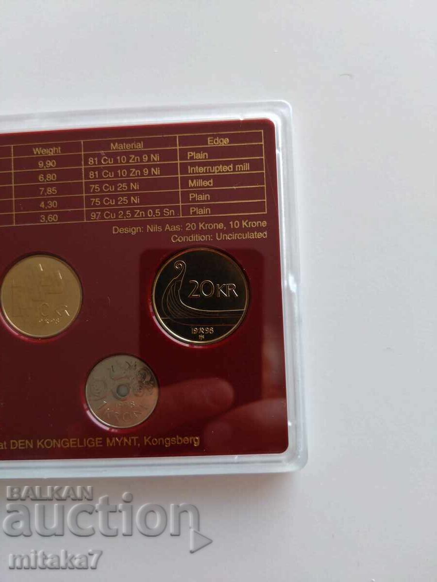Set de monede, Norvegia, 1998. - 6