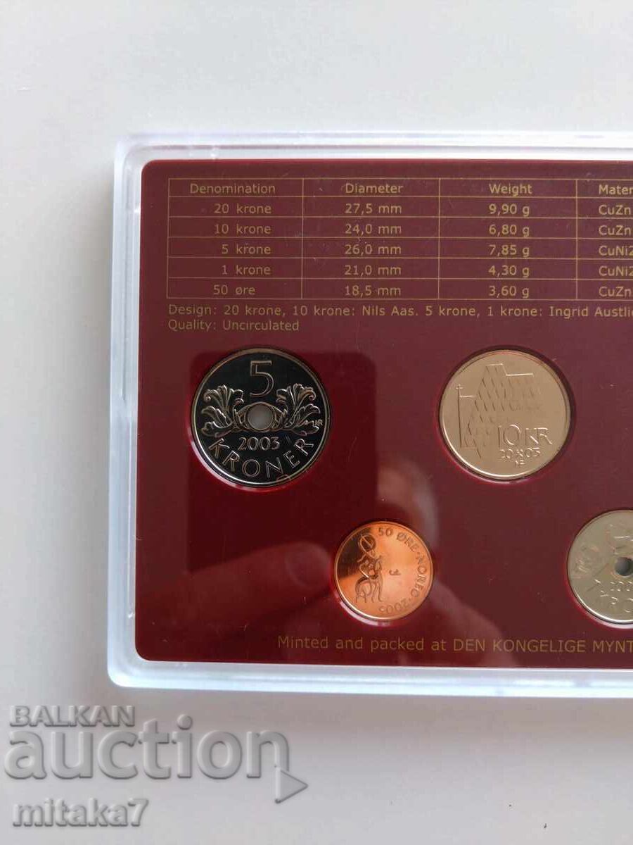 Сет монети, Норвегия, 2003г. - 5 Сет монети, Норвегия, 2003г. - 5