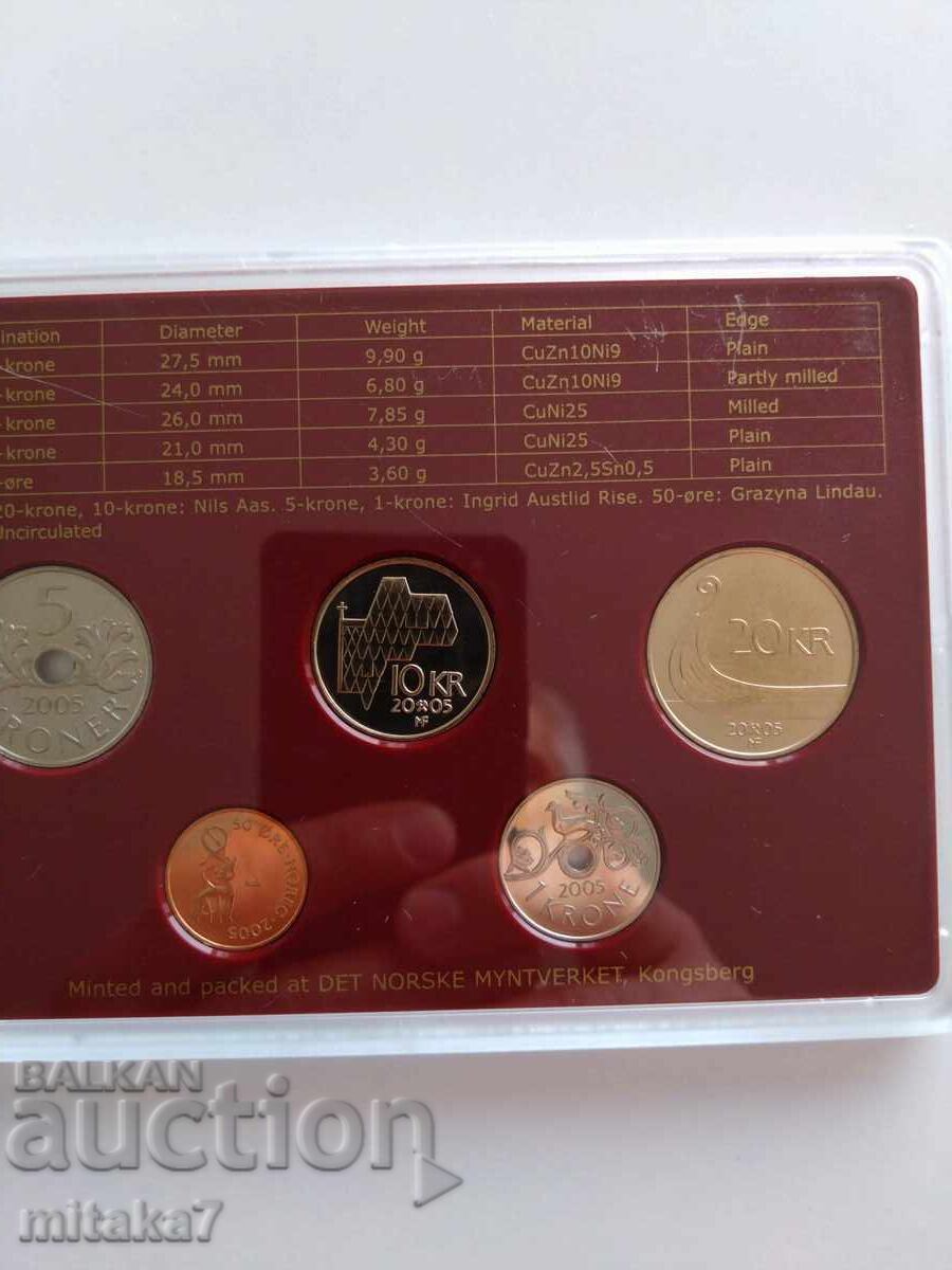 Παράδοση Σετ νομισμάτων, Νορβηγία, 2005.