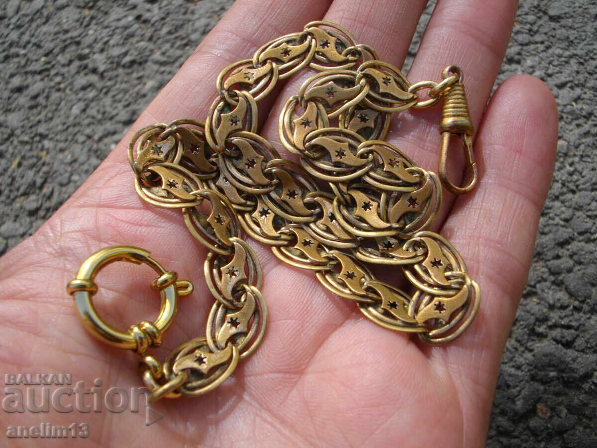 СТАР ПОЗЛАТЕН КЮСТЕК ЗА ДЖОБЕН ЧАСОВНИК - 7 СТАР ПОЗЛАТЕН КЮСТЕК ЗА ДЖОБЕН ЧАСОВНИК - 7