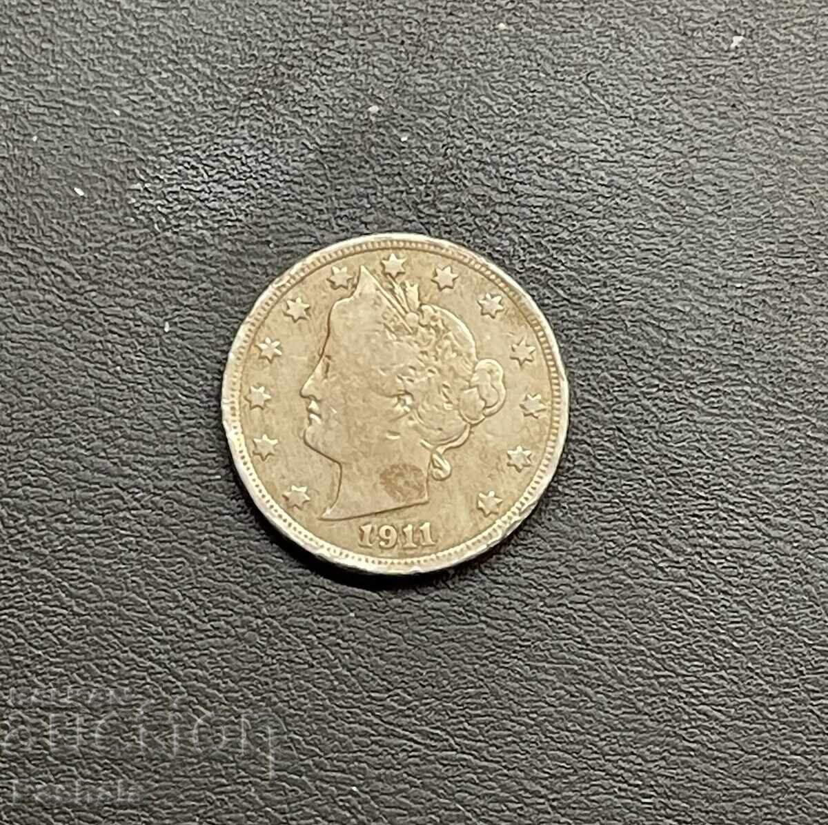 USA 5 cent 1911 with price 5.00 BGN | € 2.56 USA 5 cent 1911 with price 5.00 BGN | € 2.56