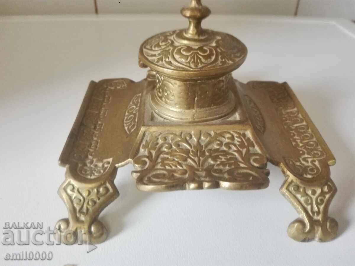 Old bronze inkwell with price 64.99 BGN | € 33.23
