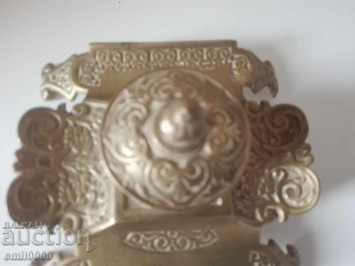 Old bronze inkwell - 5