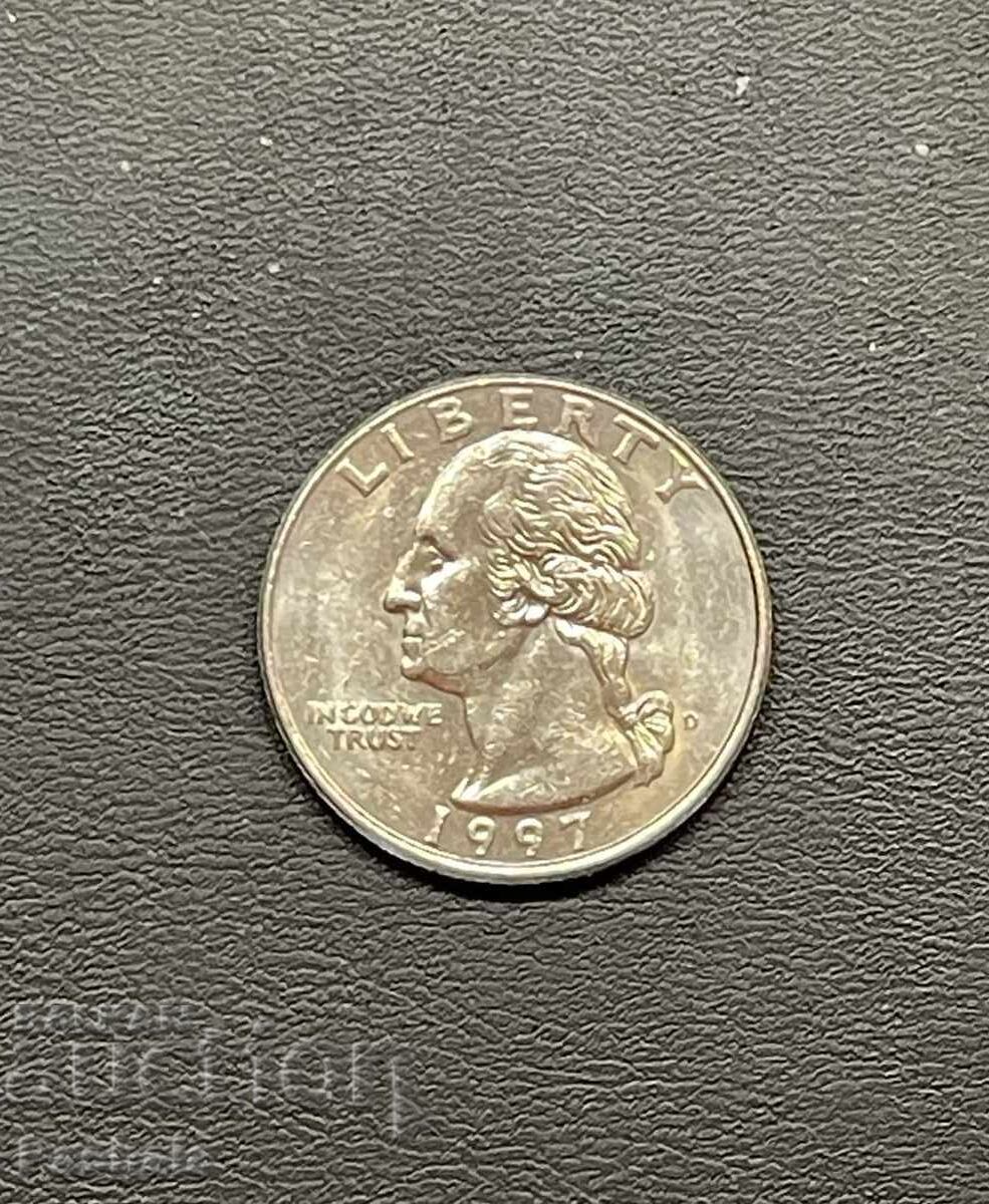 Η.Π.Α. 25 σεντ 1997 με τιμή 2.00 BGN | € 1.02