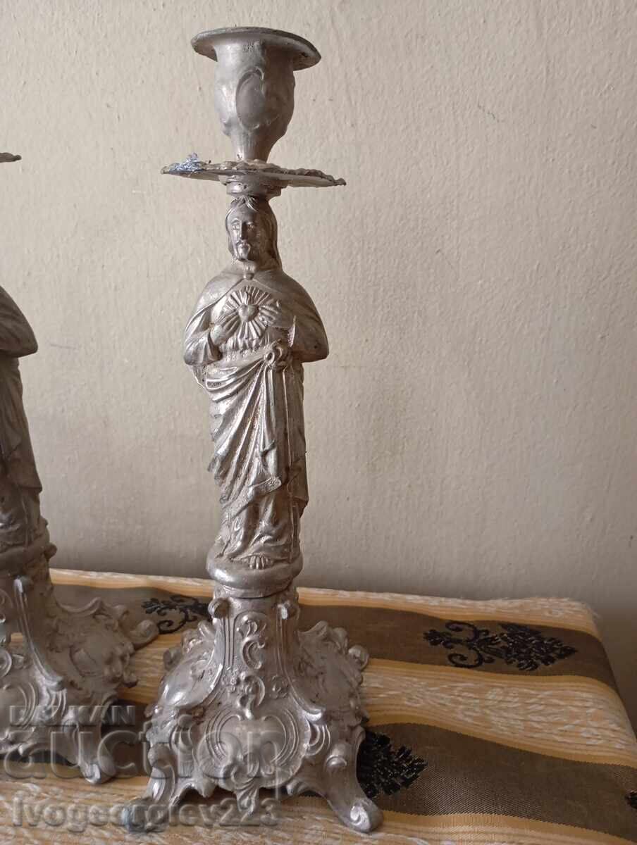 Set of old candlesticks with price 65.00 BGN | € 33.23