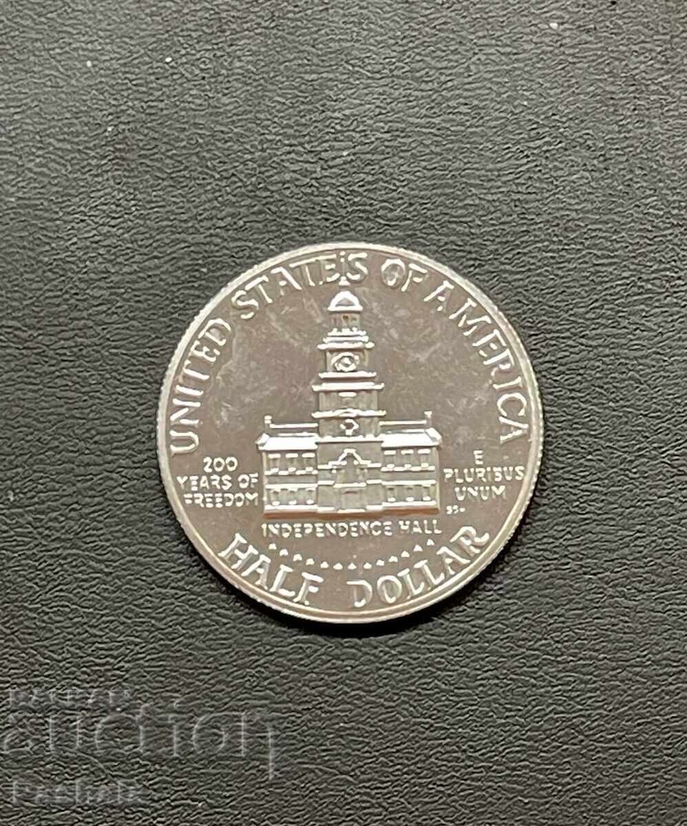 USA 50 Cents 1976 Silver. S