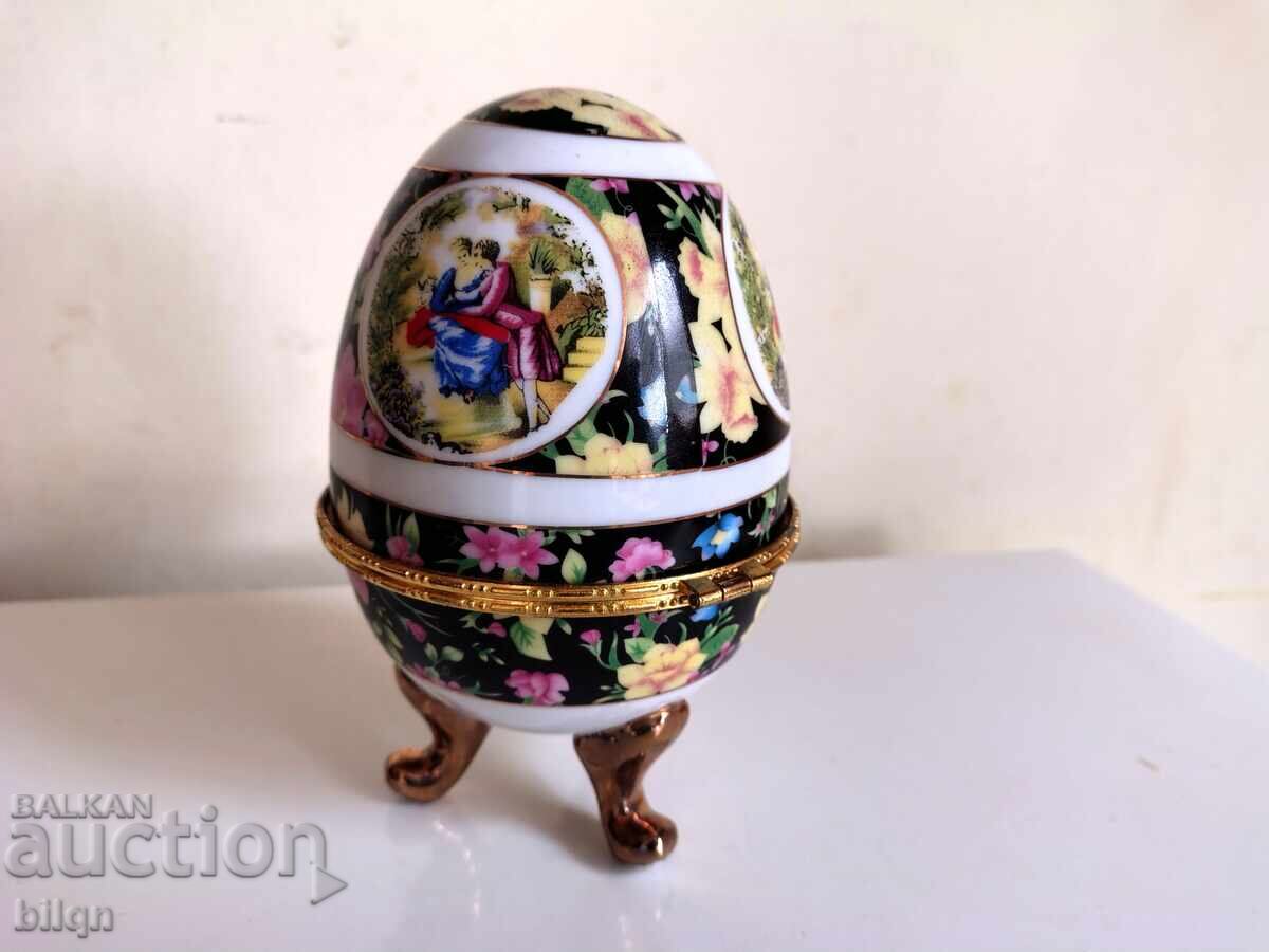 Παράδοση Όμορφο Πορσελάνινο Αυγό-Κουτί για Κοσμήματα-Λιμόζ