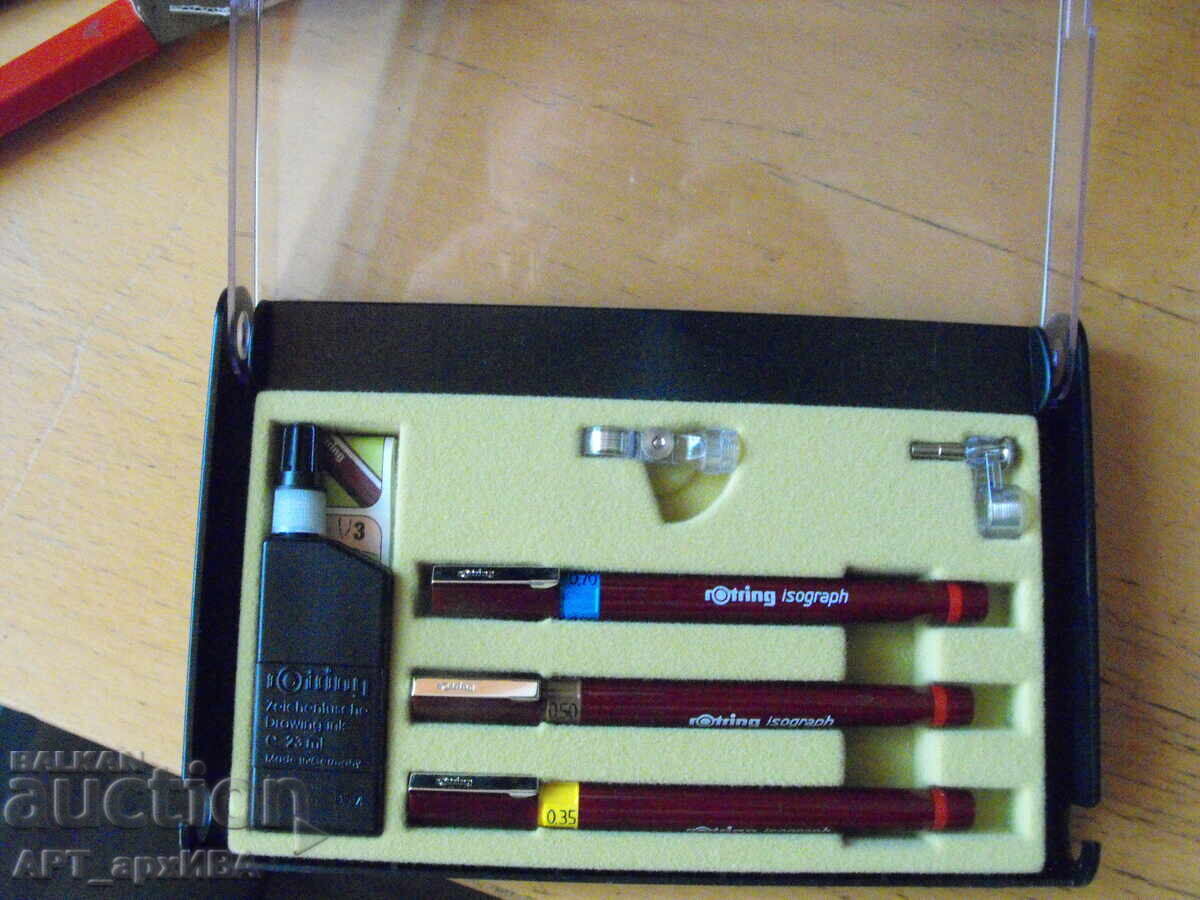 Auction  ROTRING isograph rapidograph set - in a box