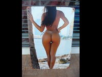 Μεταλλική πινακίδα ερωτική σέξι κορίτσι στην παραλία ωραίο κώλος μπαν