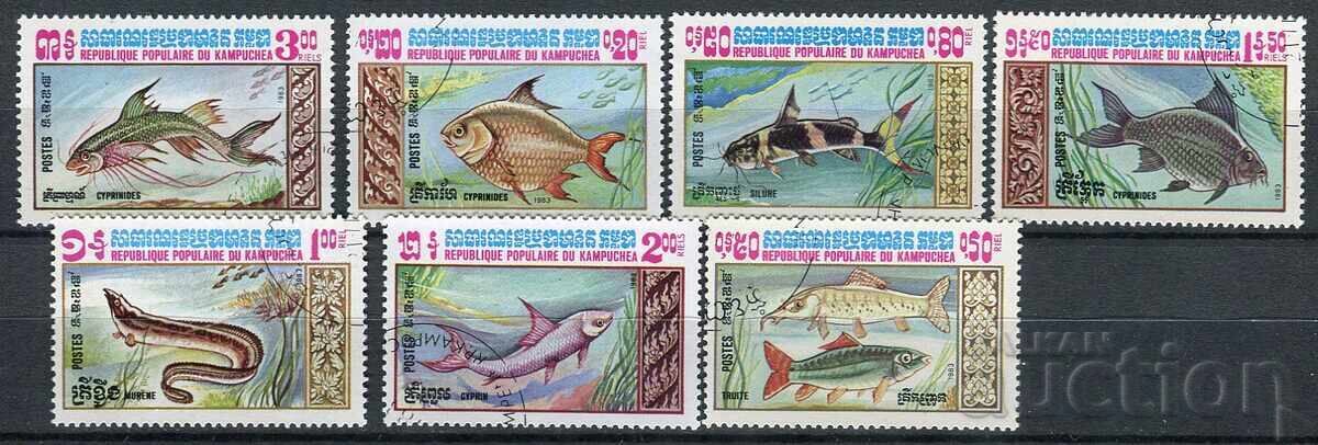Kampuchea/Cambodia 1983 CTO - Marine Fauna, Fish
