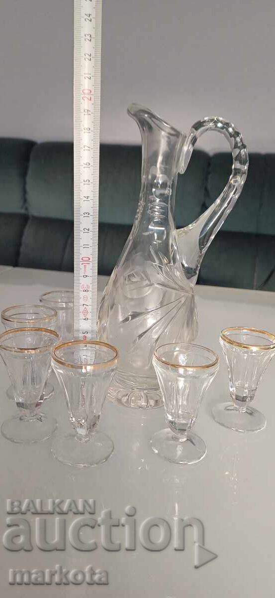 Foarte frumos set vechi pentru rachiu cu preț € 30.00 | 58.67 BGN Foarte frumos set vechi pentru rachiu cu preț € 30.00 | 58.67 BGN