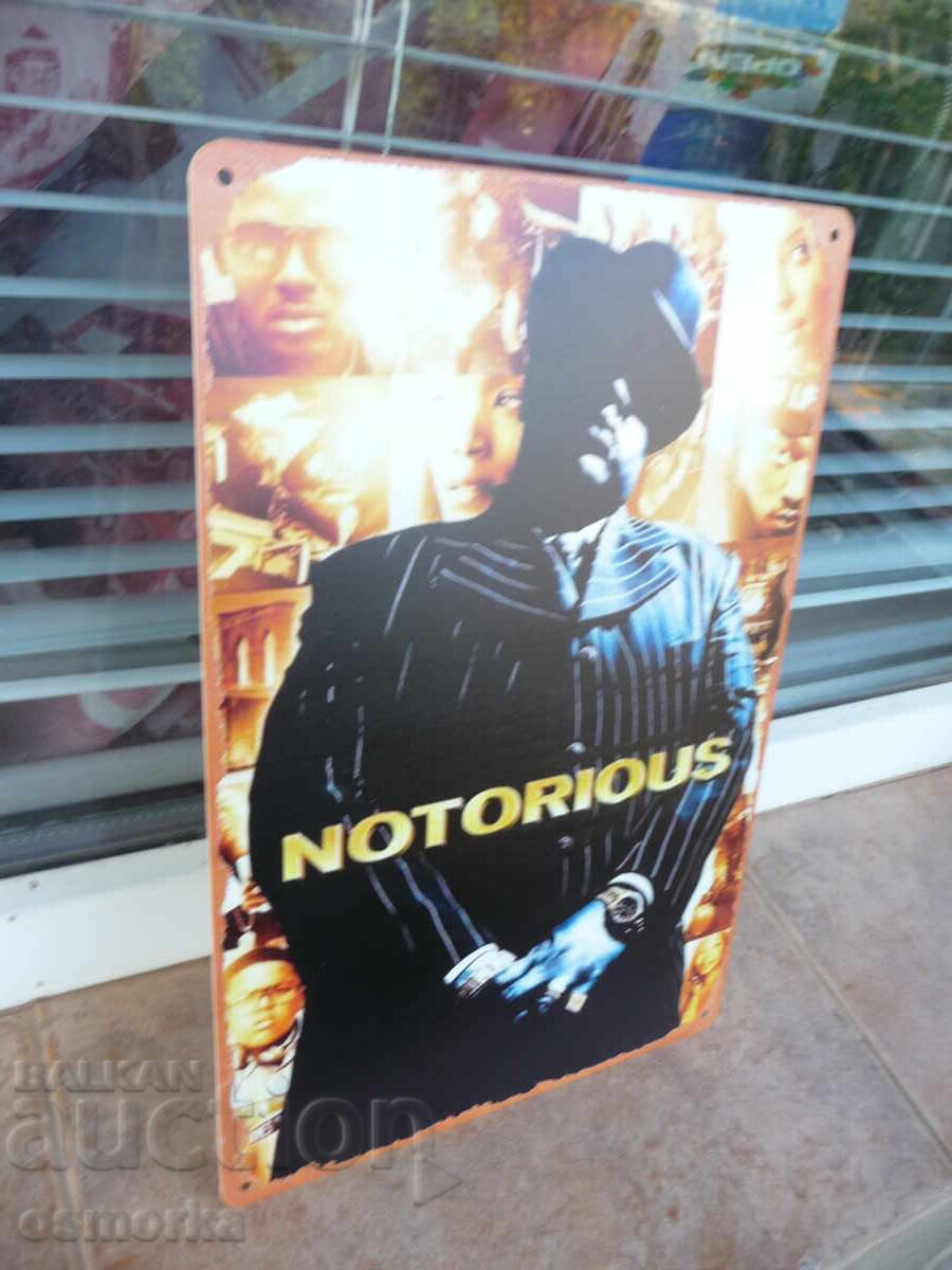 Μεταλλική πινακίδα μουσικής The Notorious B.I.G. χιπ χοπ ραπ μεγάλη με τιμή 18.00 BGN | € 9.20 Μεταλλική πινακίδα μουσικής The Notorious B.I.G. χιπ χοπ ραπ μεγάλη με τιμή 18.00 BGN | € 9.20