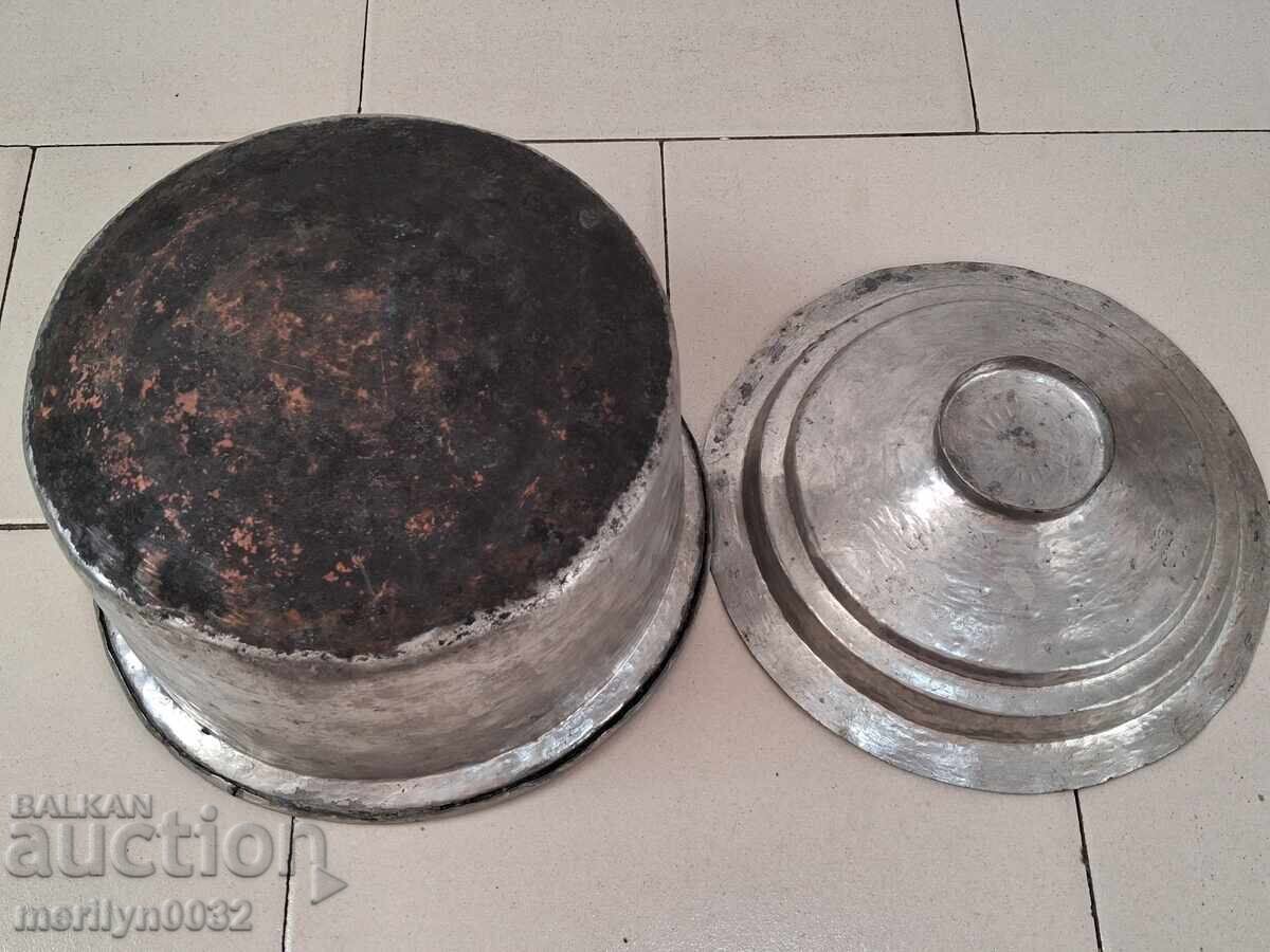 Copper pot with lid, copper container - 6