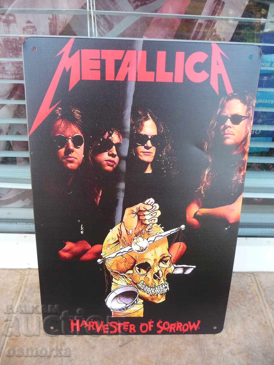 Μεταλλική πινακίδα μουσική Metallica heavy metal rock μπαλάντα trash