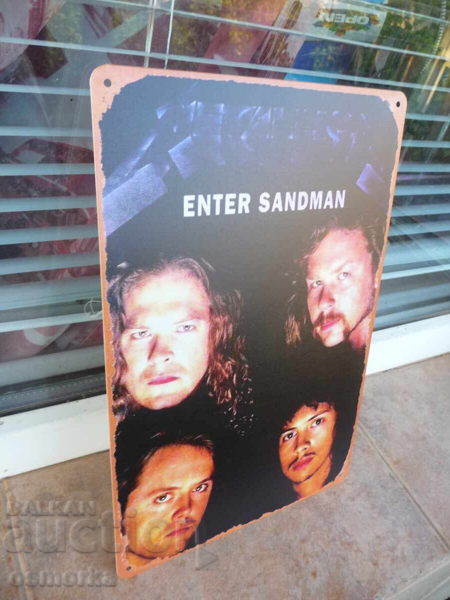 Метална табела музика Metallica Enter Sedman Метъл група алб с цена 18.00 лв. | € 9.20 Метална табела музика Metallica Enter Sedman Метъл група алб с цена 18.00 лв. | € 9.20