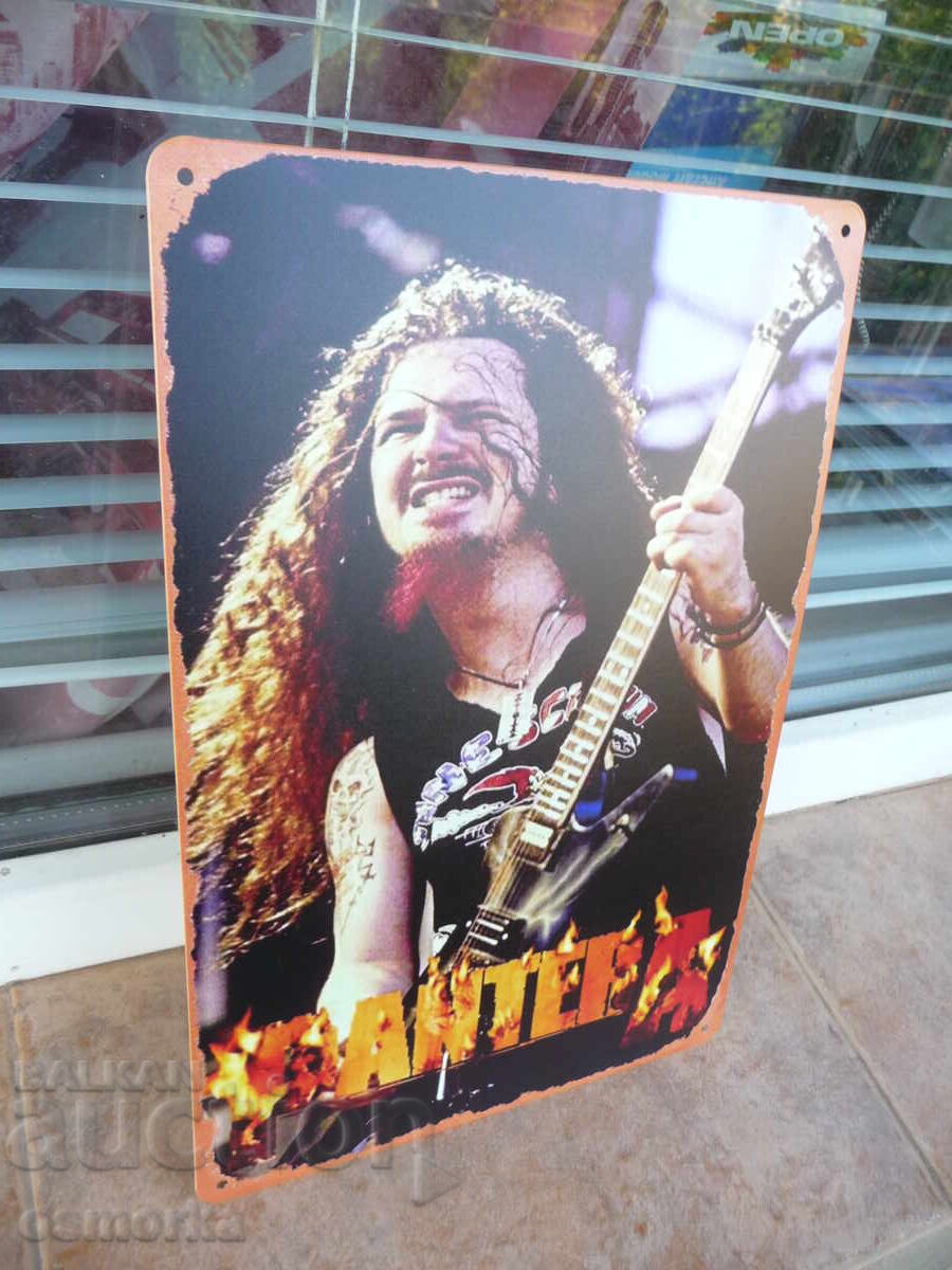 Metal Sign Music Pantera Dimebag Darrell Metal Guitar with price 18.00 BGN | € 9.20