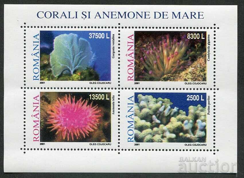 Romania 2001 MnH - Marine fauna, corals Romania 2001 MnH - Marine fauna, corals