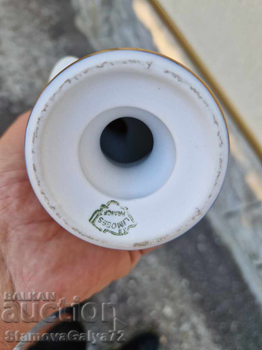 Frumoasă figurină antică din porțelan francez bust Limoges - 7