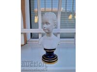 Frumoasă figurină antică din porțelan francez bust Limoges