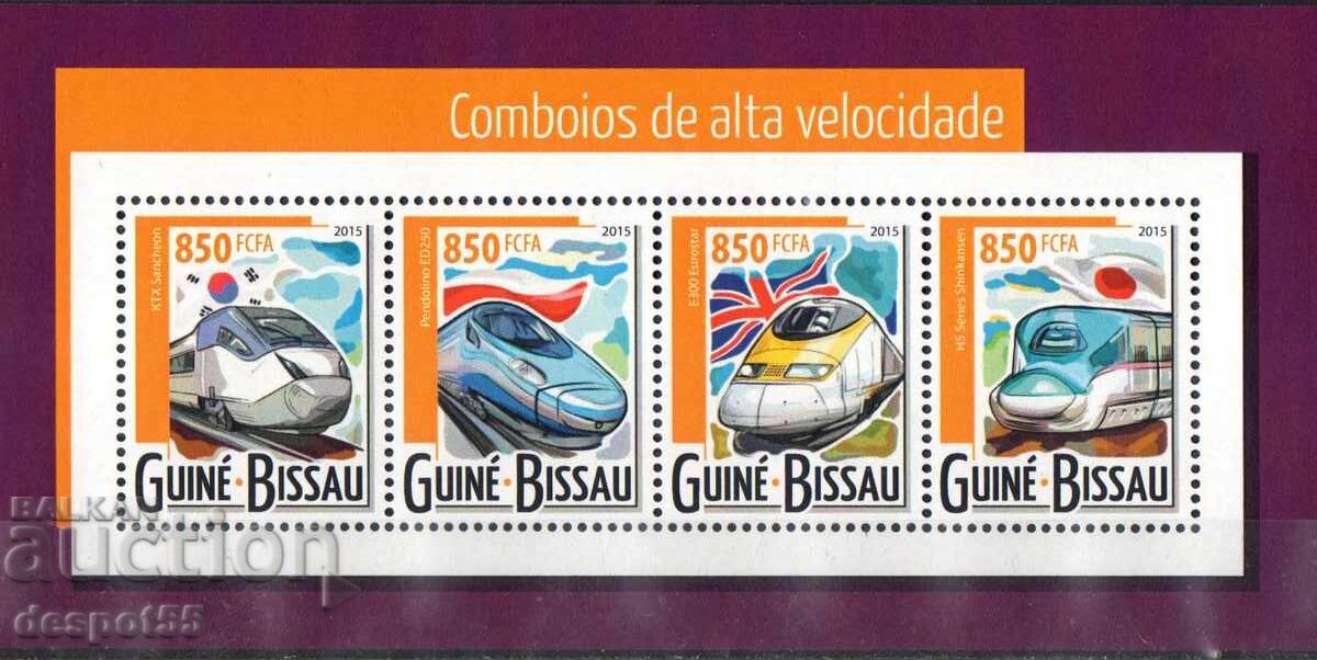 2015. Guinea-Bissau. Transport - High-speed trains. Block